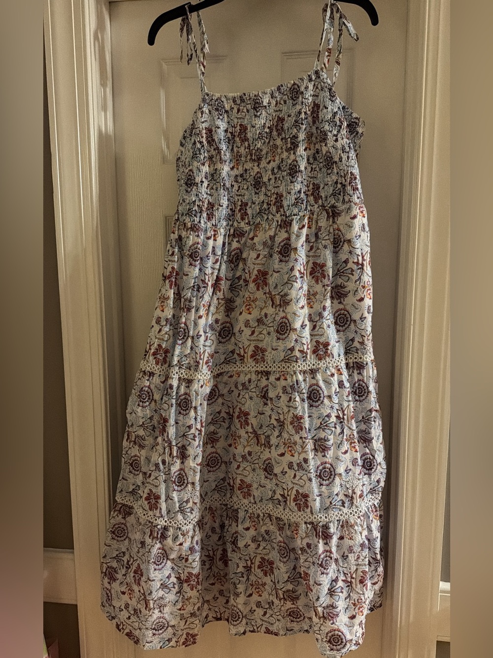 Roller Rabbit for Target Floral Tiered Maxi dress - White with Multicolor Print